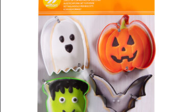 Κουπάτ μεταλλικό Wilton Κολοκύθα, Φάντασμα, Νυχτερίδα, Frankenstein 4 τεμ. (018.26.032)